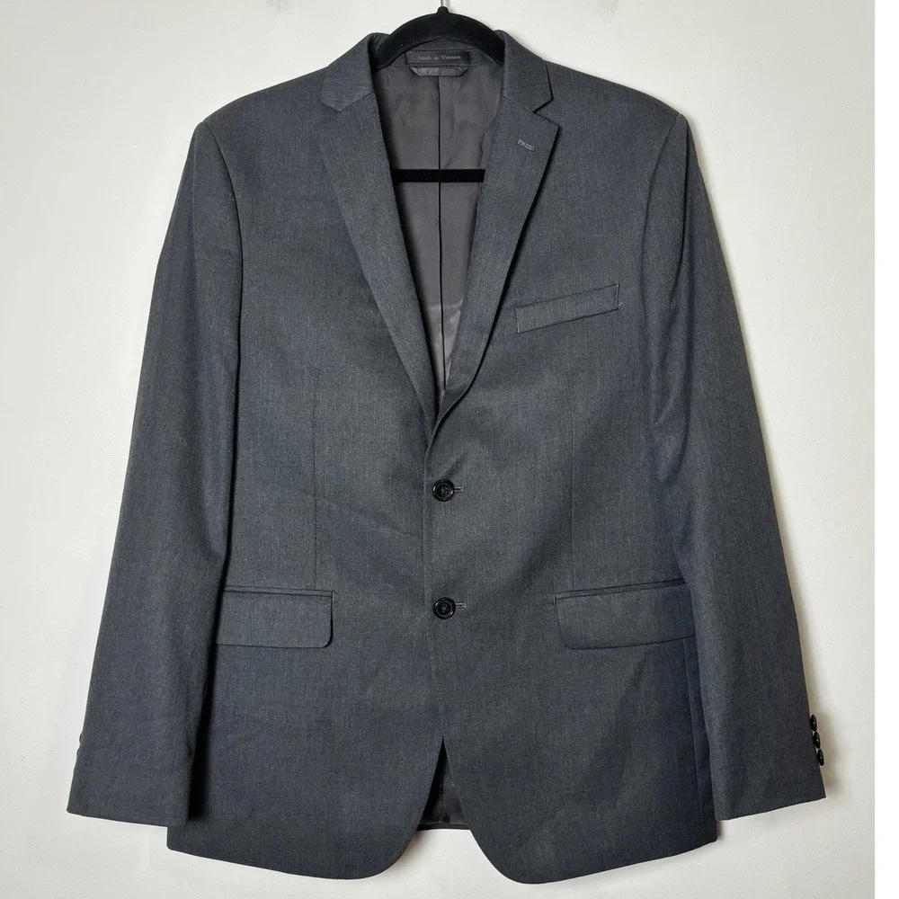 Lauren Ralph Lauren Mens Blazer 20R Charcoal Grey 2-Button Sport Coat Jacket